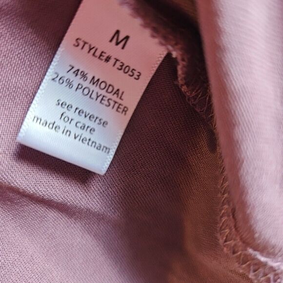 Active USA Women's Med Long Sleeve top mauve pink - Picture 6 of 8